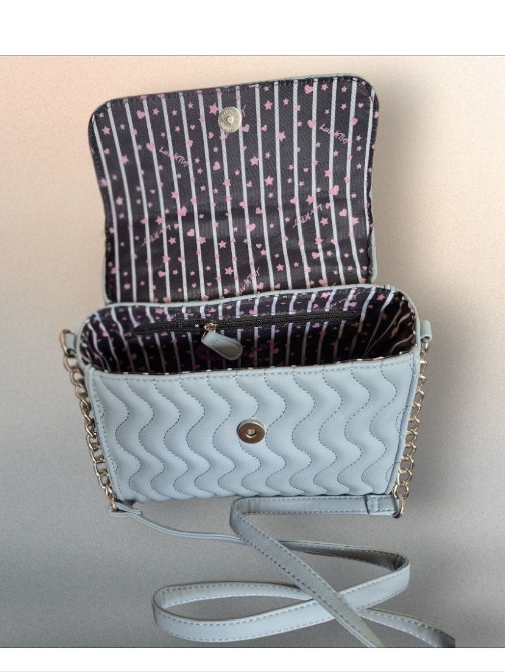 Luv Betsey by Betsey Johnson LBADDY Quilted Crossbody Cinderella blue - Picture 9 of 10